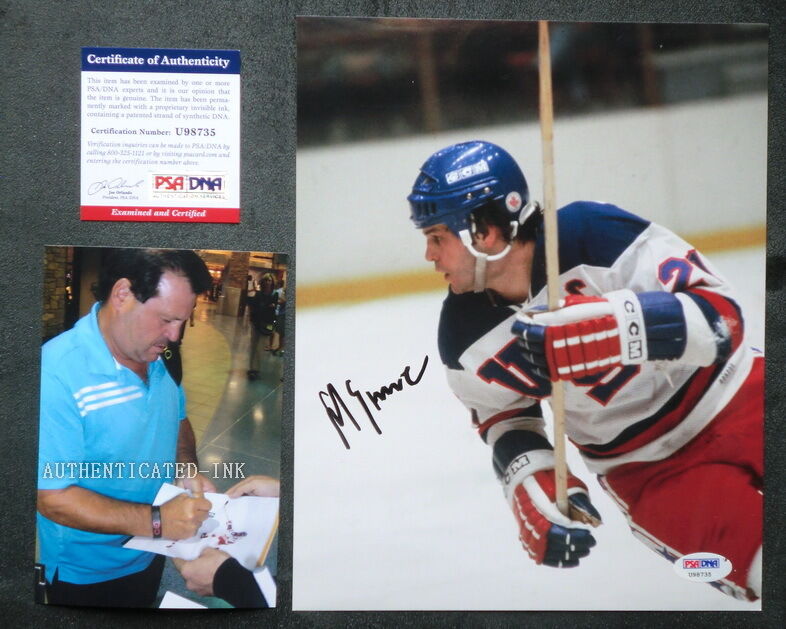 Mike Eruzione Hot! signed 1980 Miracle US hockey 8x10 Photo Poster painting PSA/DNA cert PROOF!!