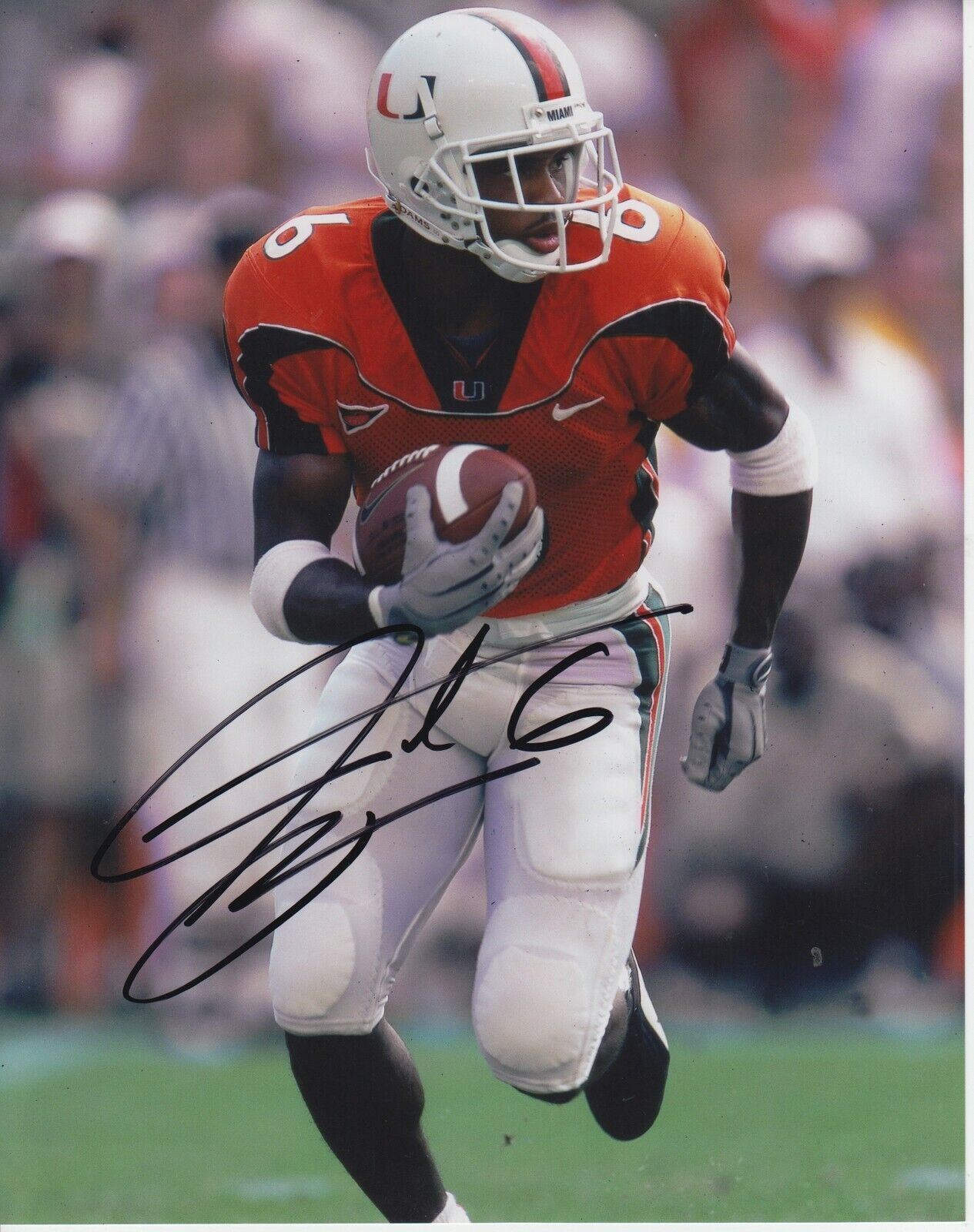 Santana Moss #10 8x10 Signed Photo Poster painting w/ COA Miami Hurricanes -