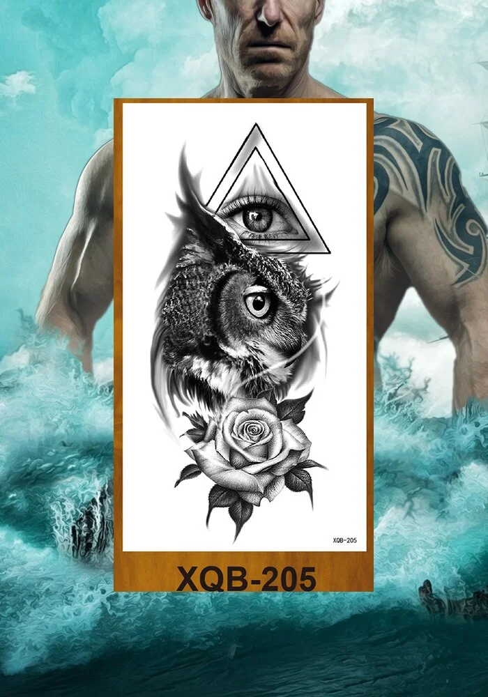 Temporary Tattoo Stickers Woman Girl Arm Chest Neck Ankle Fake Tatoo Flower Cute Flower Fox Owl Elephant Deer Horse Hummingbird