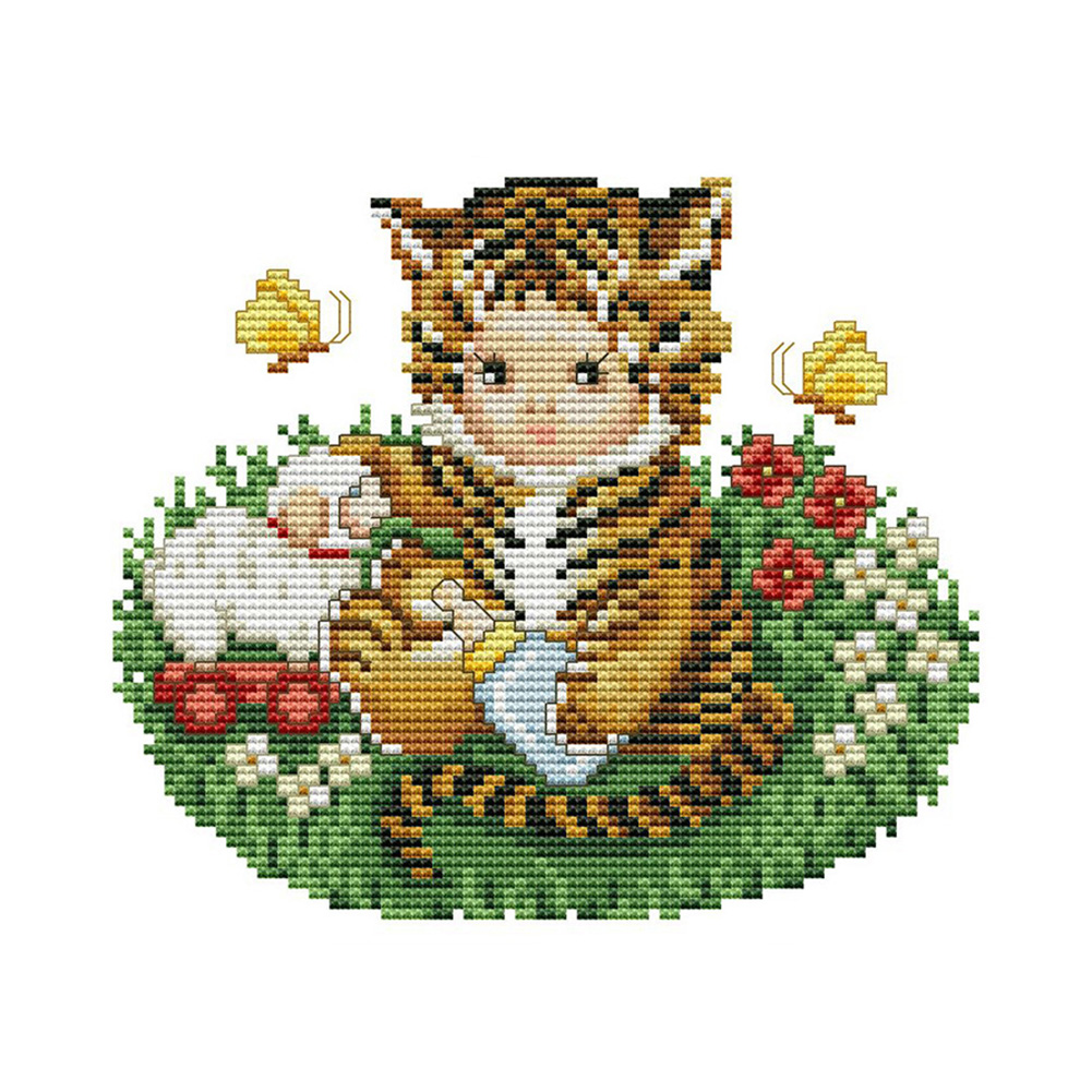 

Baby - 14CT Stamped Cross Stitch - 21*19CM, 501 Original