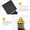 Solar Fairy-Tale Mushroom Cottage Landscape Pathway Light Waterproof LED Outdoor Lawn Lamp Courtyard Decoration Light for Spring Garden Walkway Patio Yard Backyard