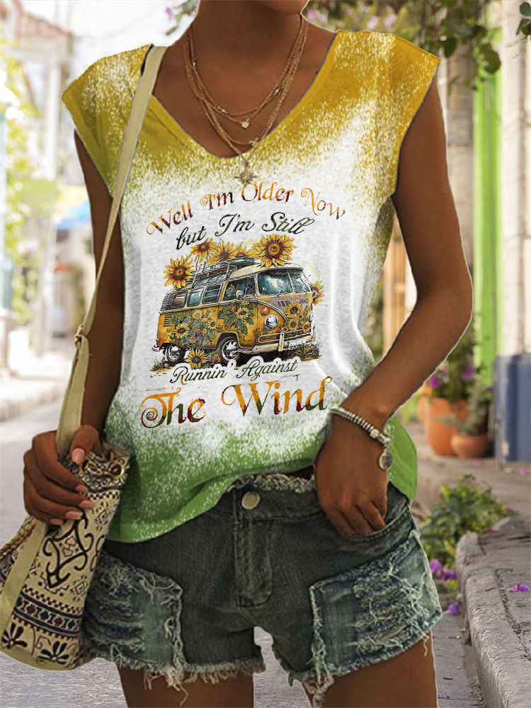 wearshes Hippie Well I'm Older Now But I'm Still Runnin' Against The Wind Tank Top