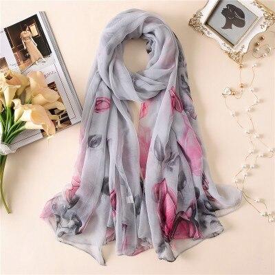 silk scarf for women shawls beach stoles foulard