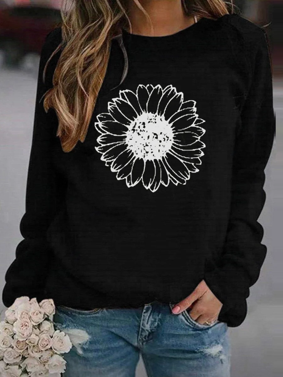 Daisy/ Printed Sweatshirt