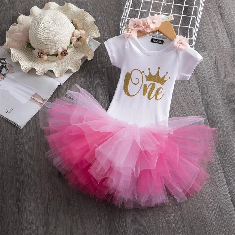 Baby Girl Summer Clothes 1st Unicorn Birthday Dress Brand Design Princess First Year Baby Dresses Girl Cake Smash Outfit Costume