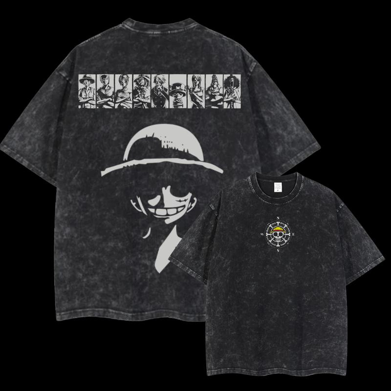 One Piece Luffy Oversize Washed T-Shirt