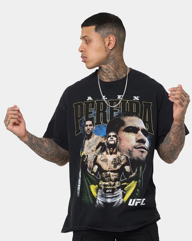 Goat Crew X UFC Alex Pereira Vintage TShirt Black Wash