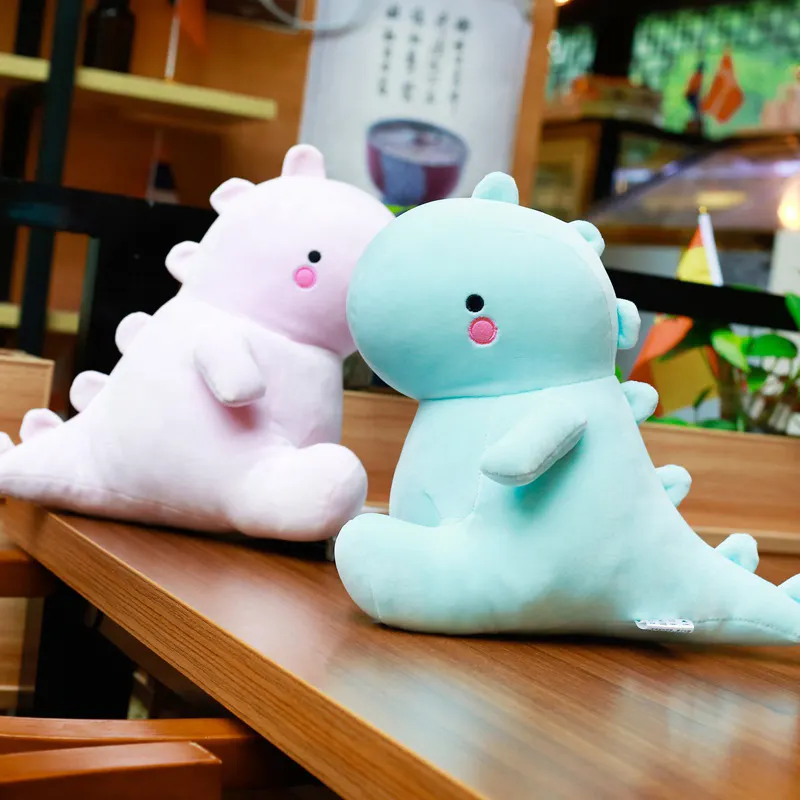 Super Soft Cute Dinosaur Plush Doll Can Hold Pink/Blue Plush Dinosaur Toys