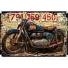 [US Local Warehouse]4PCS Motorcycle - Vintage Metal Signs Set - 30*40cm