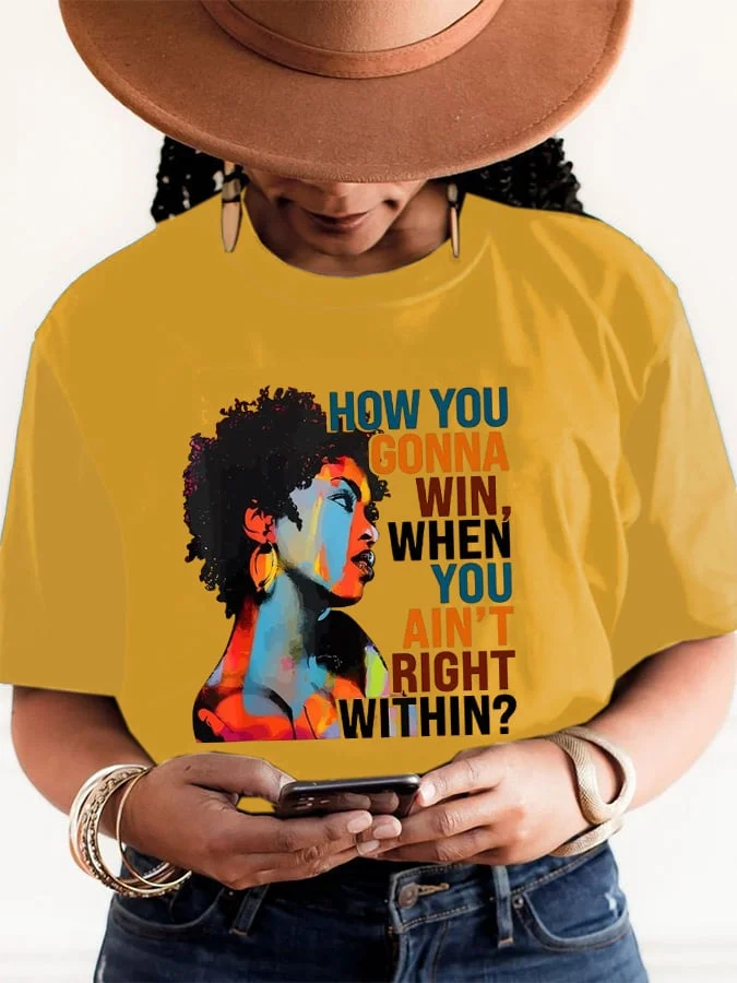 Women's Casual Printed Crew Neck T-Shirt 
