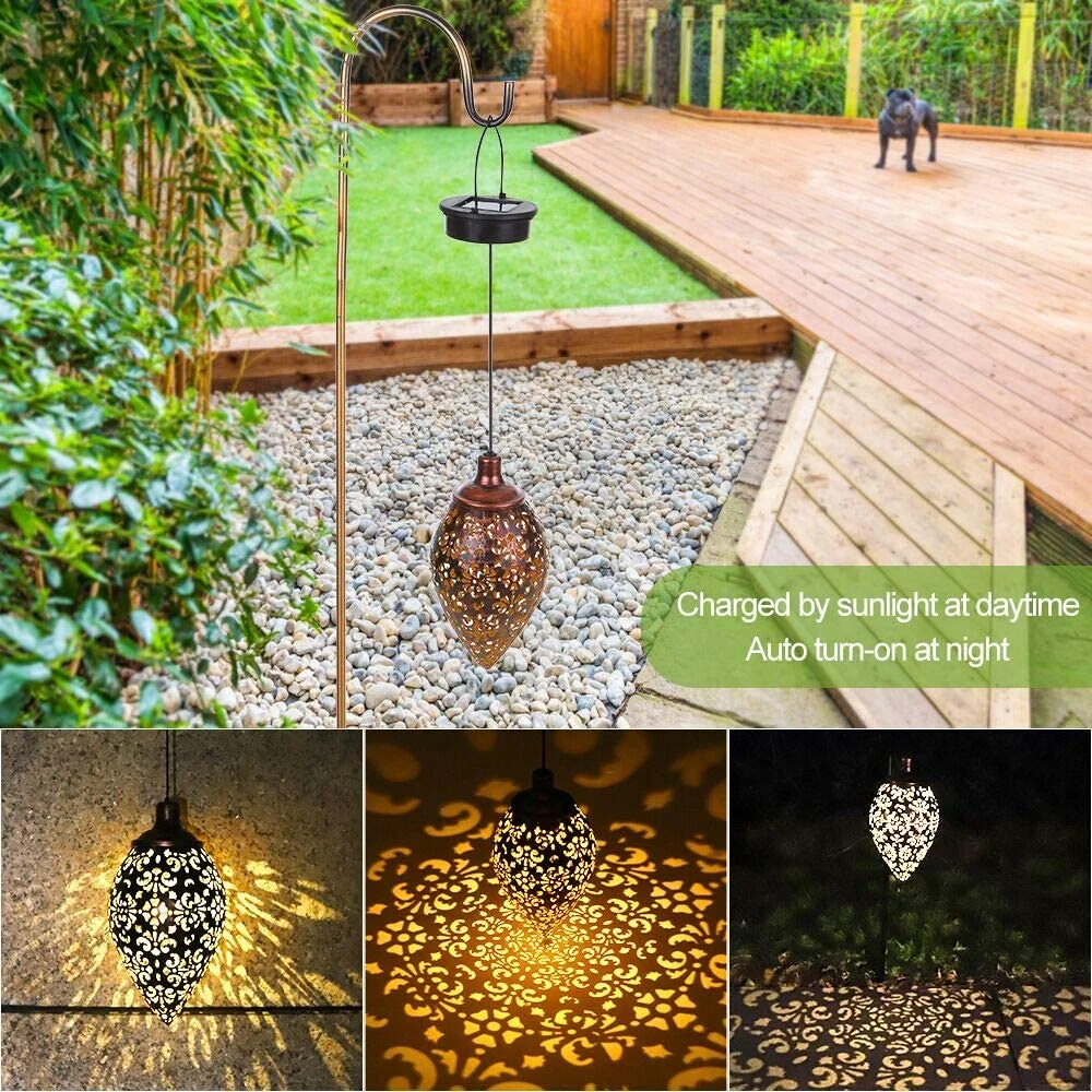 Christmas Garden Lights-Outdoor Hanging Garden Lights Metal Lamp for Patio