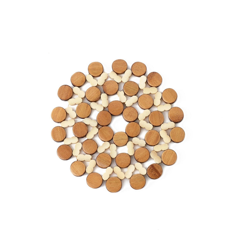 Household Bamboo Anti-scald Heat Insulation Mat Sand Pot Mat Dining Table Mat Bowl Mat Plate Mat Square Round Bowl Mat