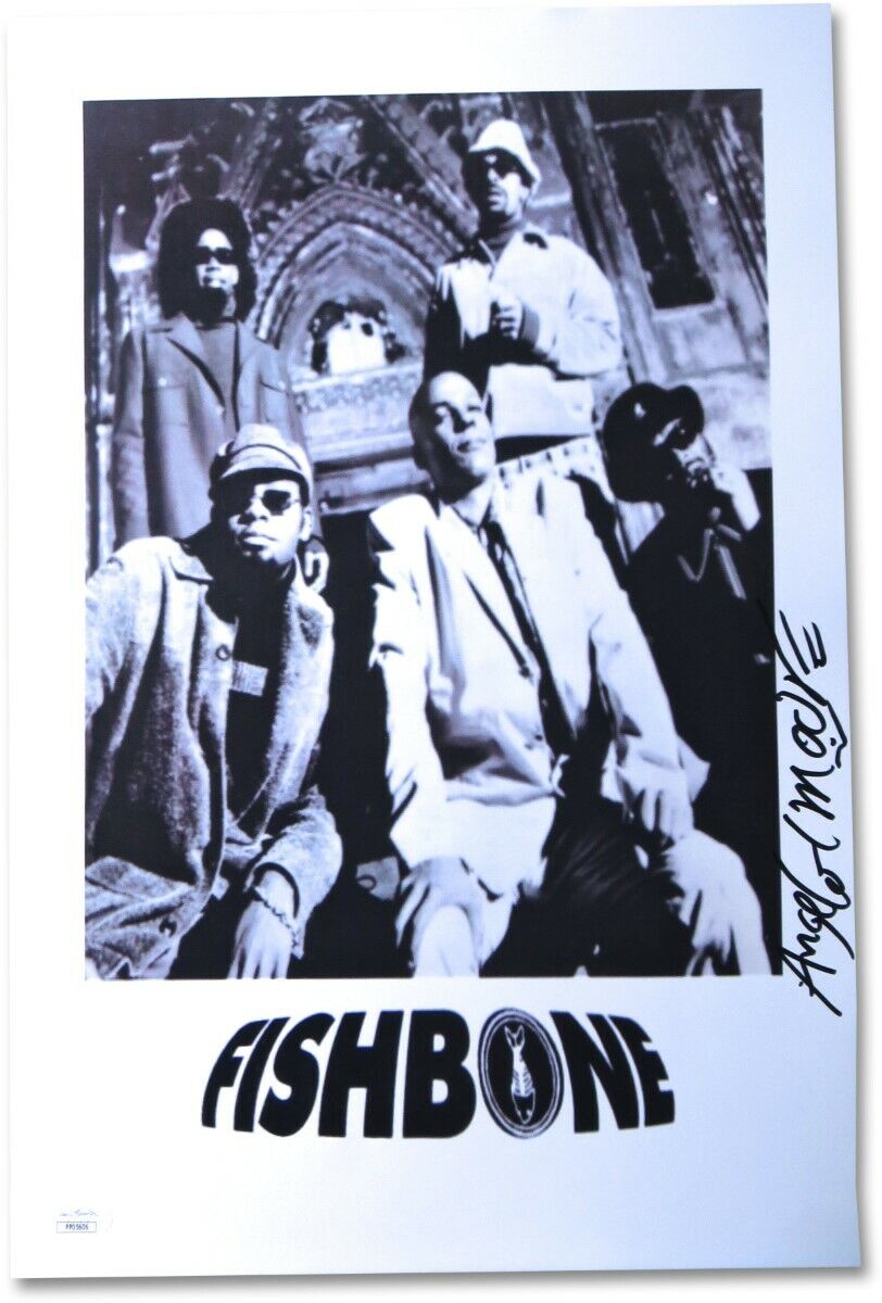 Angelo Moore Signed Autographed 12X18 Photo Poster painting Fishbone Band Shot JSA PP05606