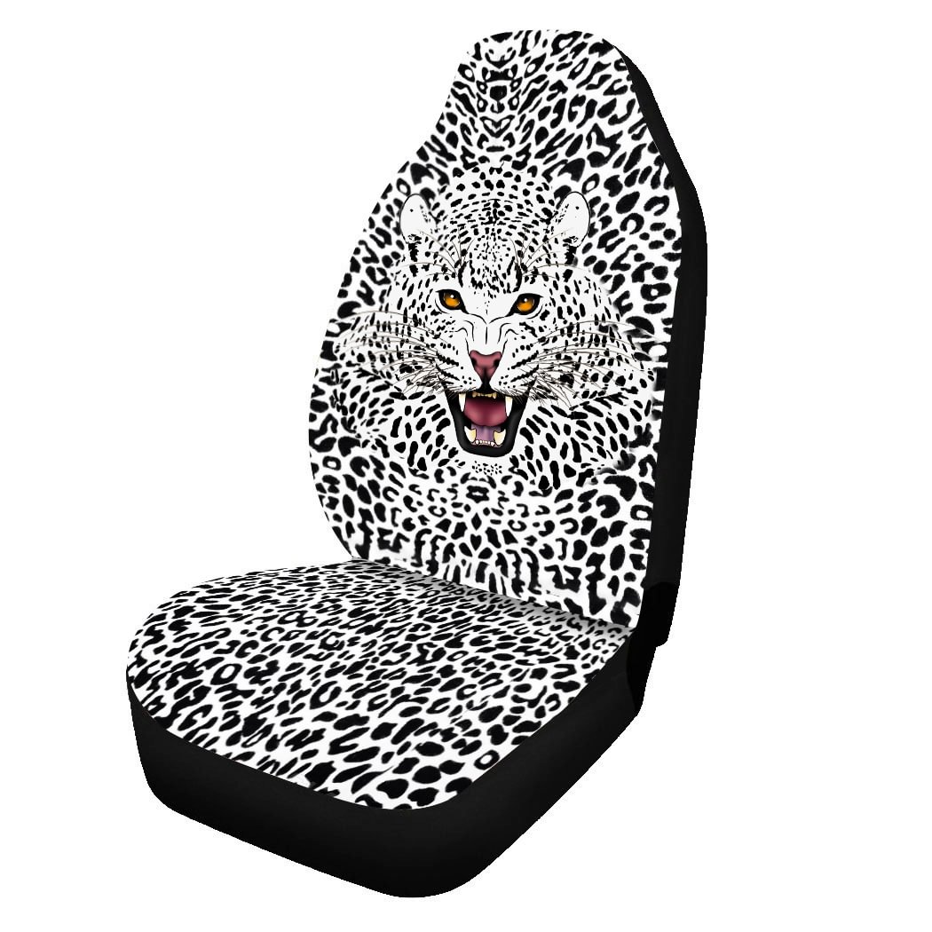 Leopard Printed Front Car Seat Covers. Protector Car Mat Covers, Fit Most Vehicle, Cars, Sedan, Truck, SUV, Van