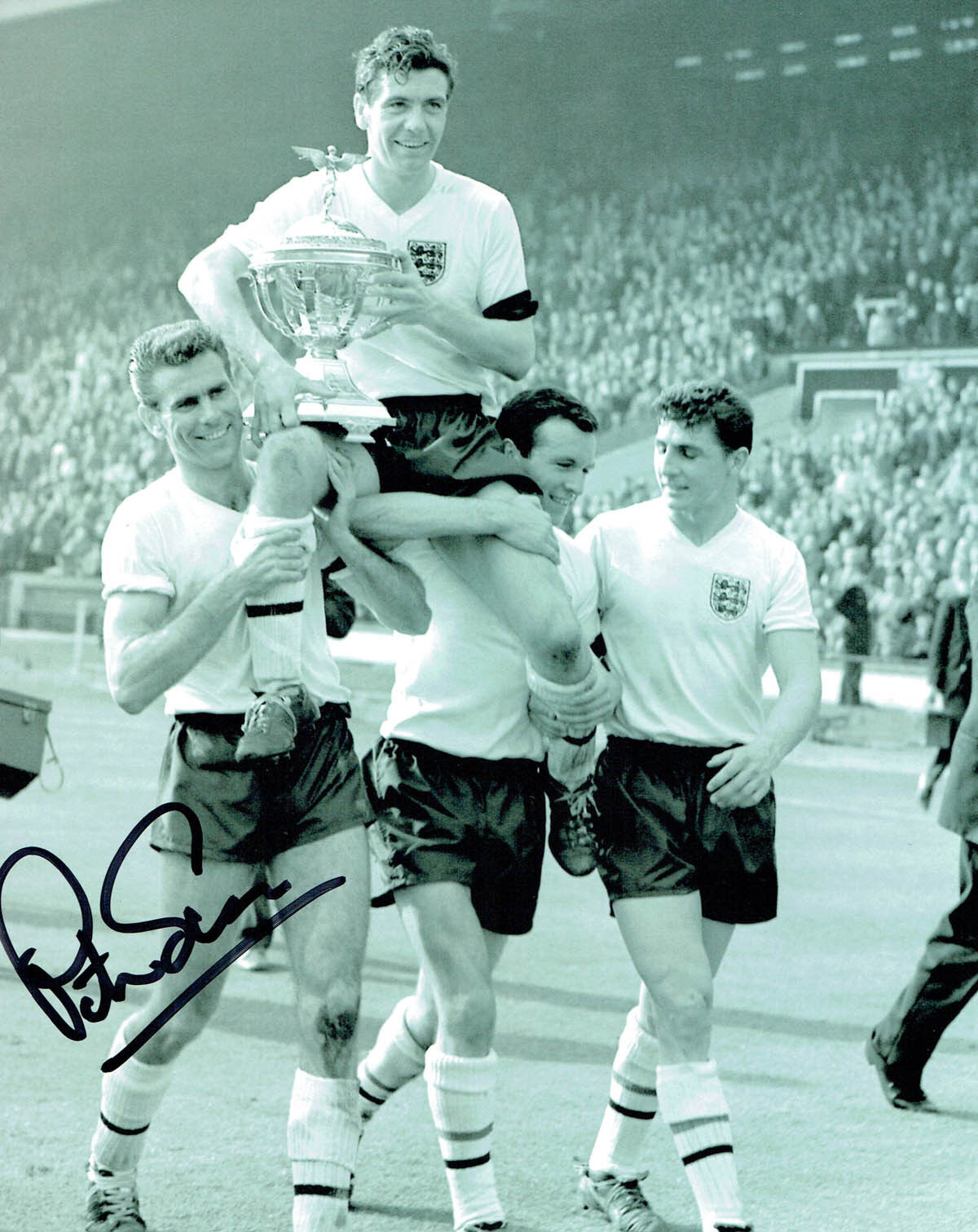 Peter SWAN Signed Autograph Sheffield Wednesday & England 10x8 Photo Poster painting A AFTAL COA