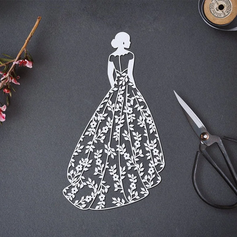 Charming Bride Metal Cutting Dies For DIY Scrapbook Cutting Die Paper Cards Embossed Decorative Craft Die Cut New