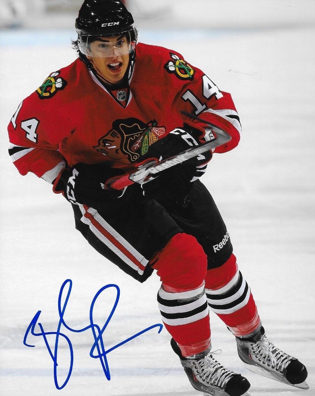 Brandon Pirri signed Chicago Blackhawks 8x10 Photo Poster painting autographed Hawks 6