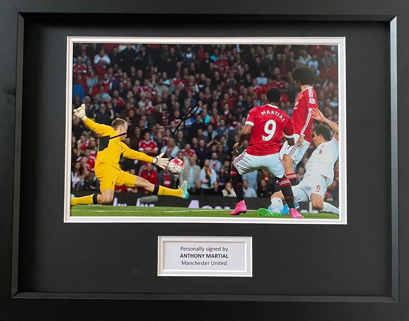 Anthony Martial Signed Manchester United 16x12 Frame Display, Debut Goal