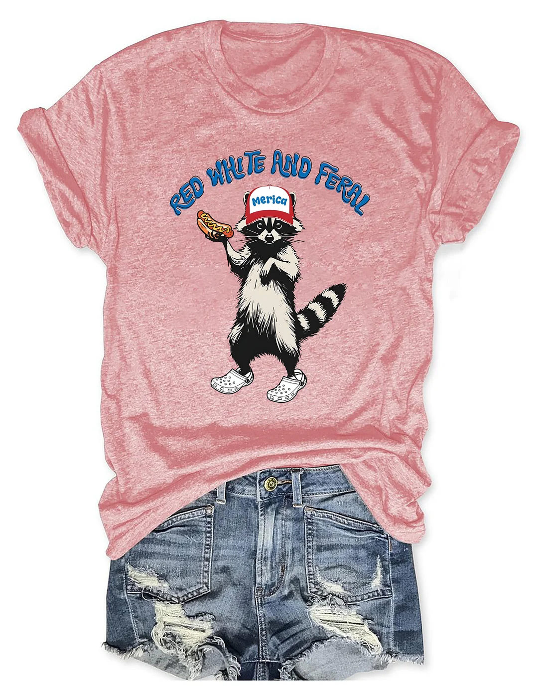 Red White And Feral T-shirt