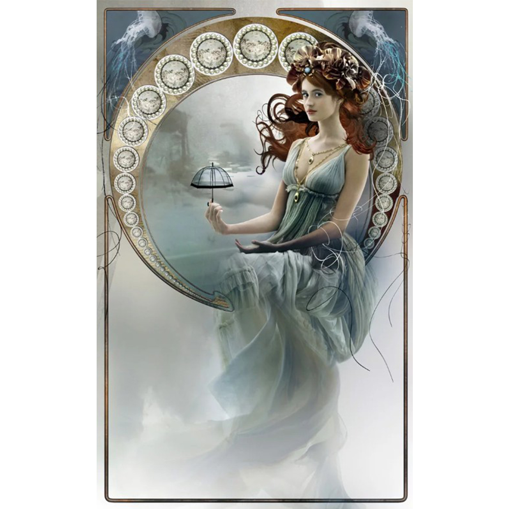 

40*80CM - Round Drill Diamond Painting - Classical Beauty, 501 Original