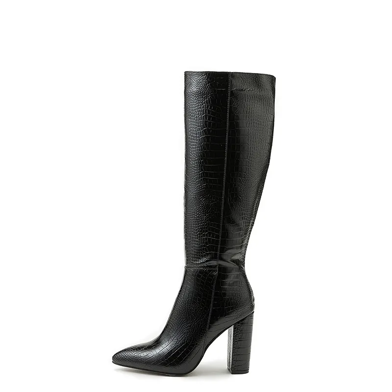 Yyvonne Boots High-Heeling Coarse And Straight Boots In The Boots Fashion Boots Knight Boots