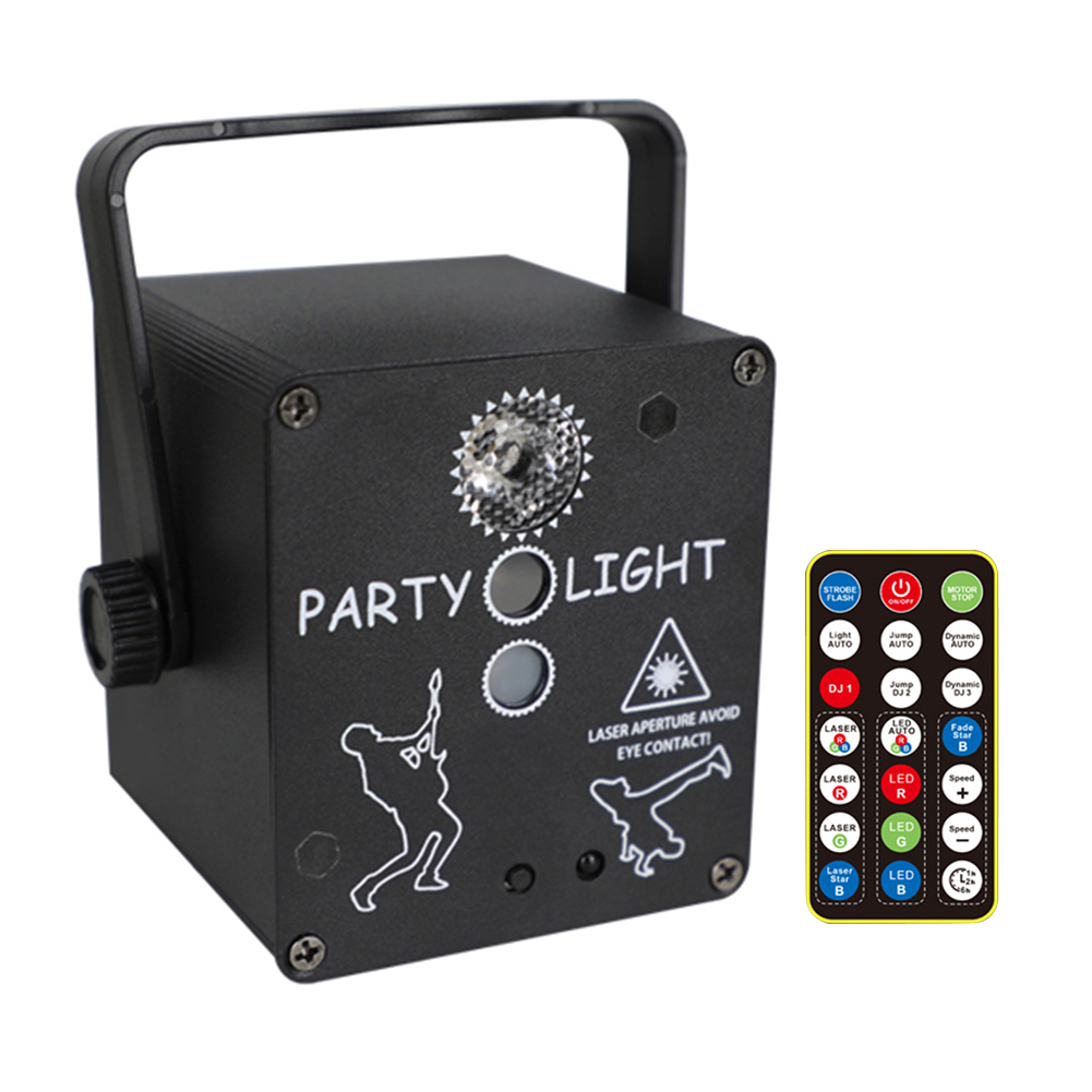 

Mini RGB LED Disco Projector Light Remote Control KTV Show Party Stage Lamp, Chargeable, 501 Original