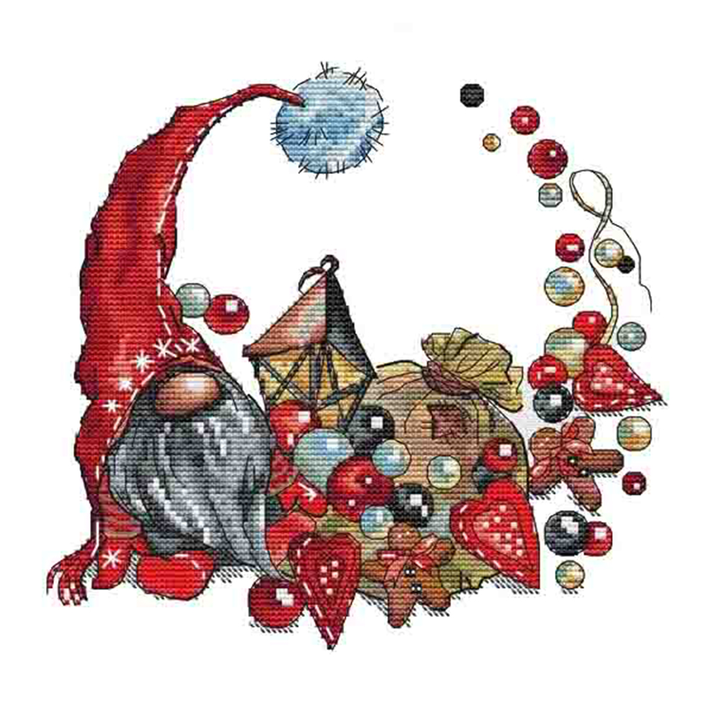 

Christmas Gnome - 11CT Stamped Cross Stitch - 40*40CM, 501 Original