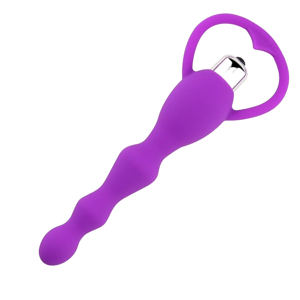Silicone Anal Vibrator, Vibrating Anal Beads