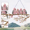 Diamond Painting Acrylic Single-Sided Birds on Branch Hanging Pendant