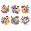 6Pcs gelbes Huhn - 5d DIY Handwerk Aufkleber Magnet