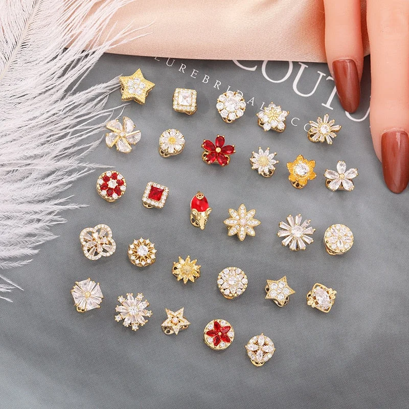 Japanese Nail Art Zircon High Speed Transfer Beads Rotatable Nail Alloy Pearlescent Nail Accessories DIY Nail Designer Supplies