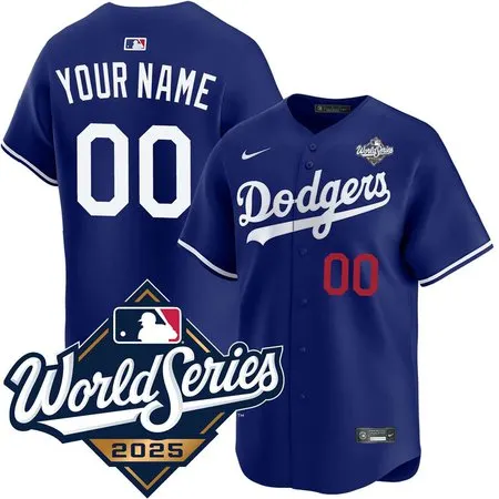 Men's Los Angeles Dodgers Custom Royal 2025 World Series Home Limited Jersey