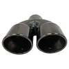 Dual Exhaust Tailpipe Muffler Tip Bolt-on Slant Cut Black Titanium (76mm)