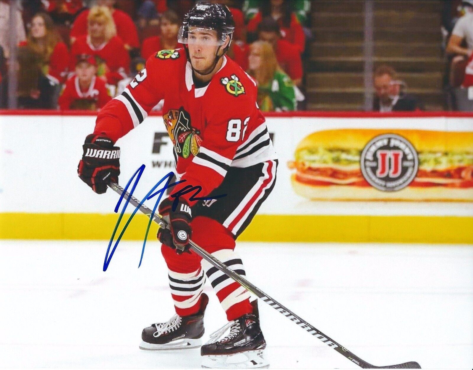 Autographed JORDAN OESTERIE Chicago Blackhawks 8X10 Photo Poster painting - w/COA