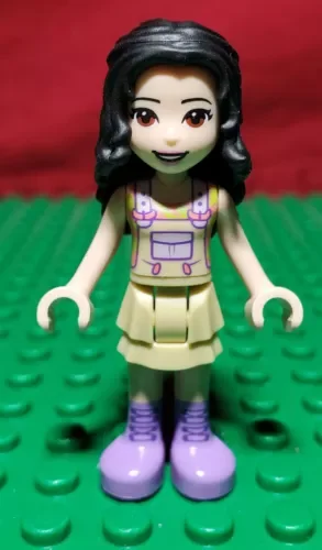 pornhint Pornhint Lego Minifigure Friends Emma FRND376 Tan Dress Straps Medium Lavender Boots Toy