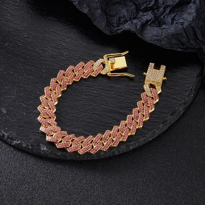 Hip-hop Necklace Alloy Inlay Rhinestones Men’s Necklace