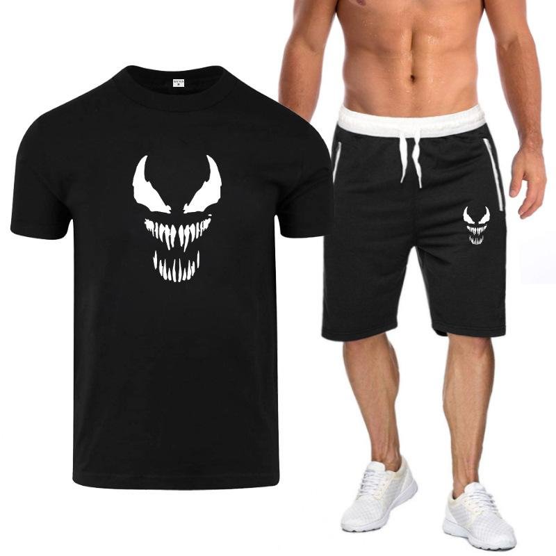 Venom T-shirt Shorts Suit Summer Quick-Drying Beach Suit