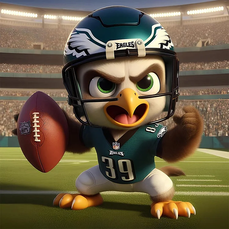 Philadelphia Eagles Rugby - Full Round Drill Diamond Painting - 45*45CM(Canvas)