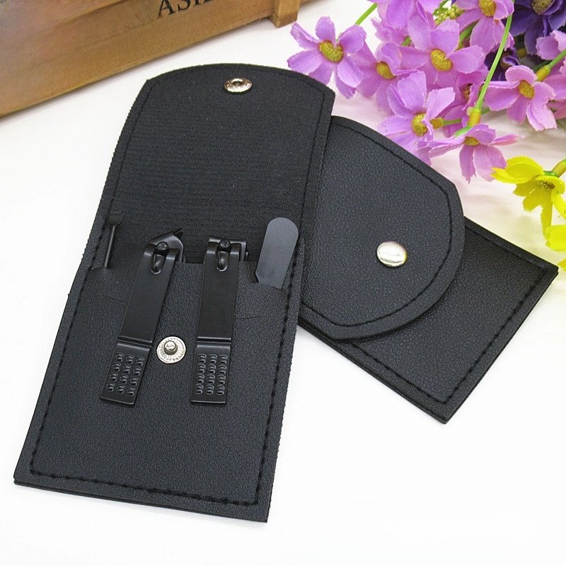 Spot Black 16-piece Set Nail Clippers Nail Clippers Manicure Tools Folding Bag Nail Clippers Set