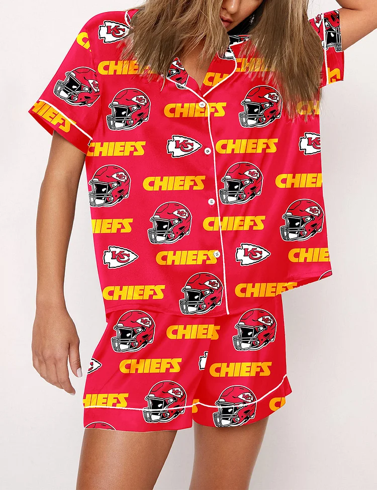 Women's Kansas City Chiefs Football Pajama Set