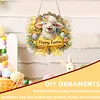 Diamond Painting Acrylic Single Side Drill Easter Sheep Pendant Charms Kits for Adults Home Window Decor