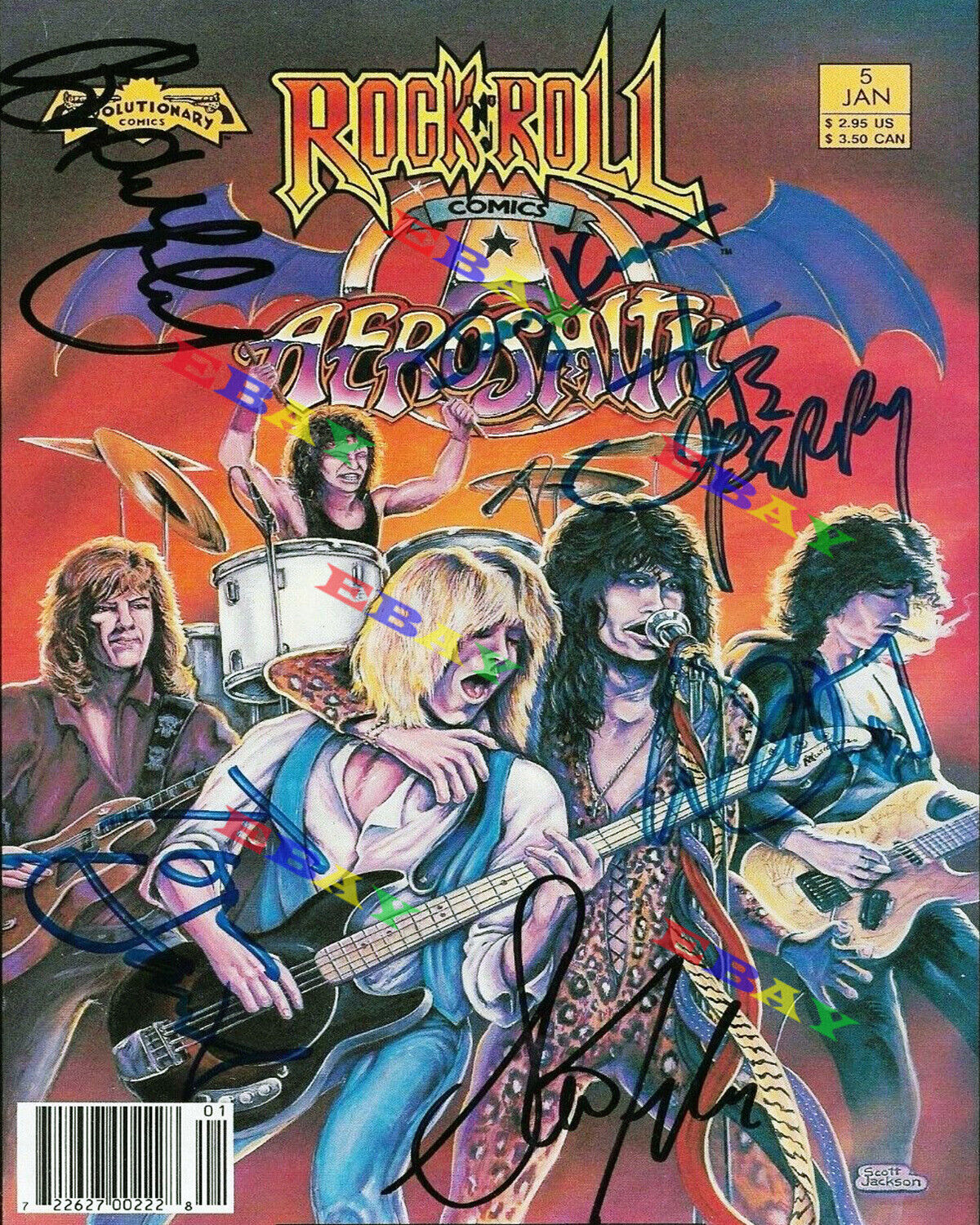 Aerosmith Band Autographed signed 8x10 Photo Poster painting Reprint