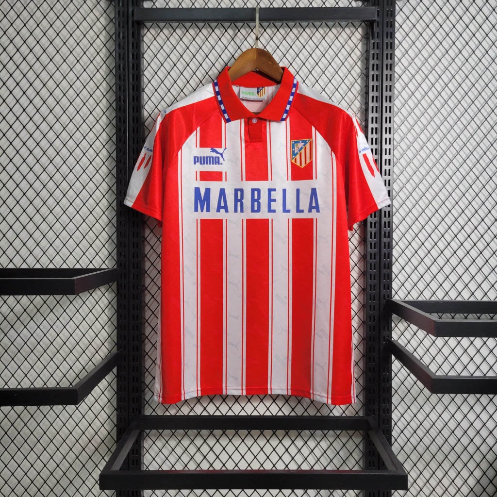 Retro Atletico Madrid 1994-95 Home Stadium Jersey