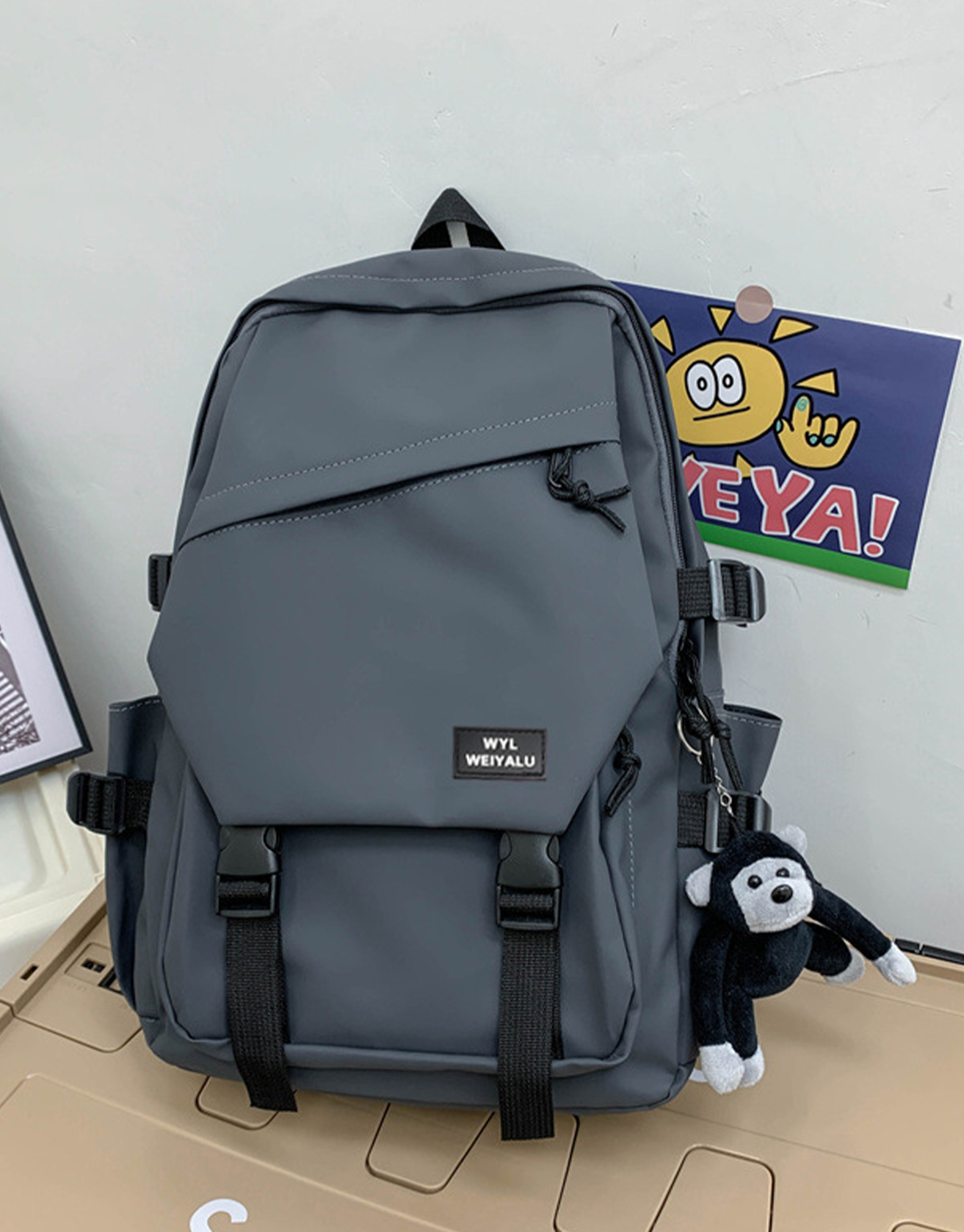 Harajuku Ulzzang Commuter Backpack (free Monkey Pendant) / TECHWEAR CLUB / Techwear