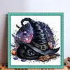 Witch Hat Cat-11CT Stamped Cross Stitch 40*40cm