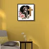 Fille noire priant - perceuse ronde peinture diamant - 45*45cm (foret abdominal partiel)