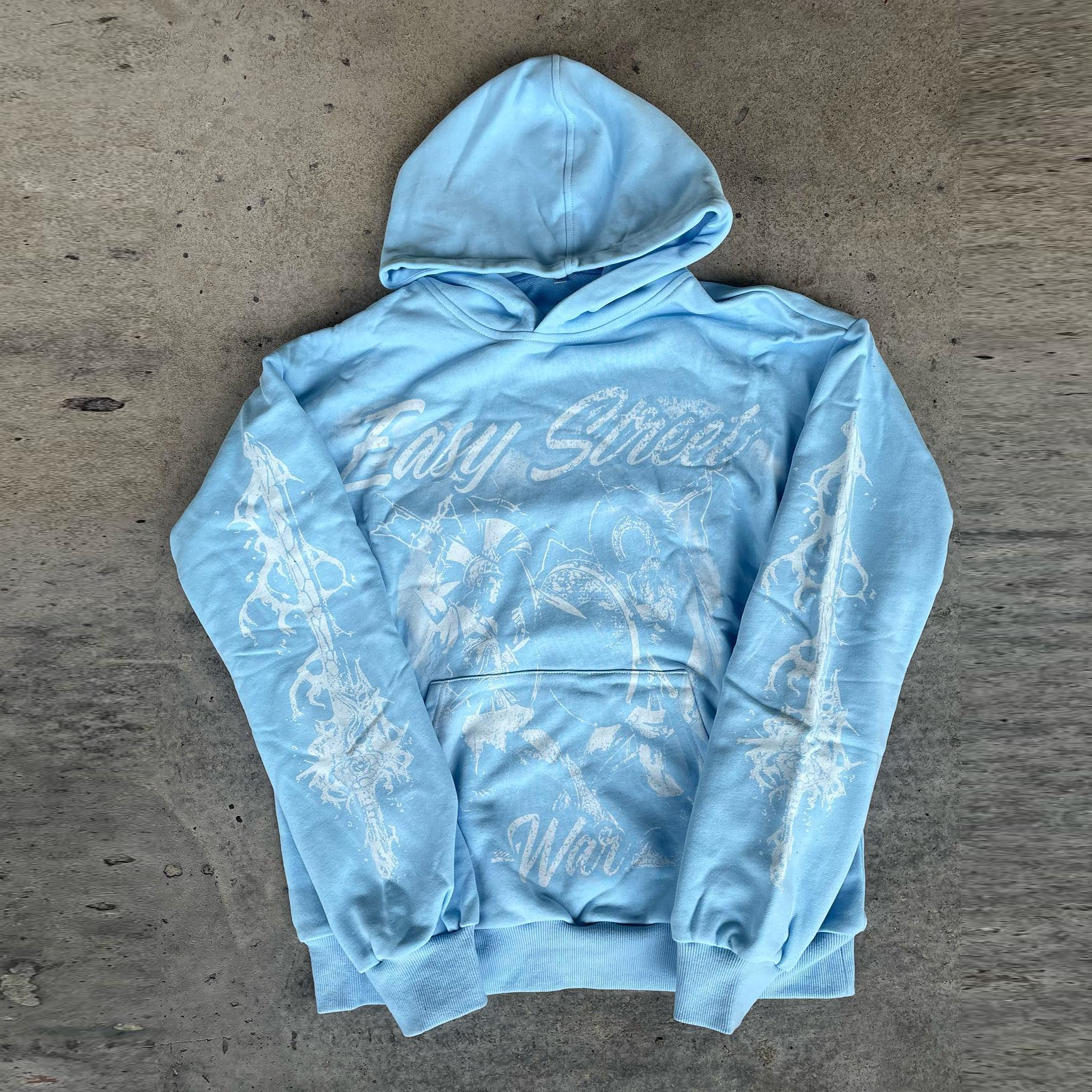 Vintage statement print oversized hoodie