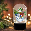DIY Diamond Painting 7 Color Night Light Lamp Home Decoration Ornament Gift Kit(Snowman)