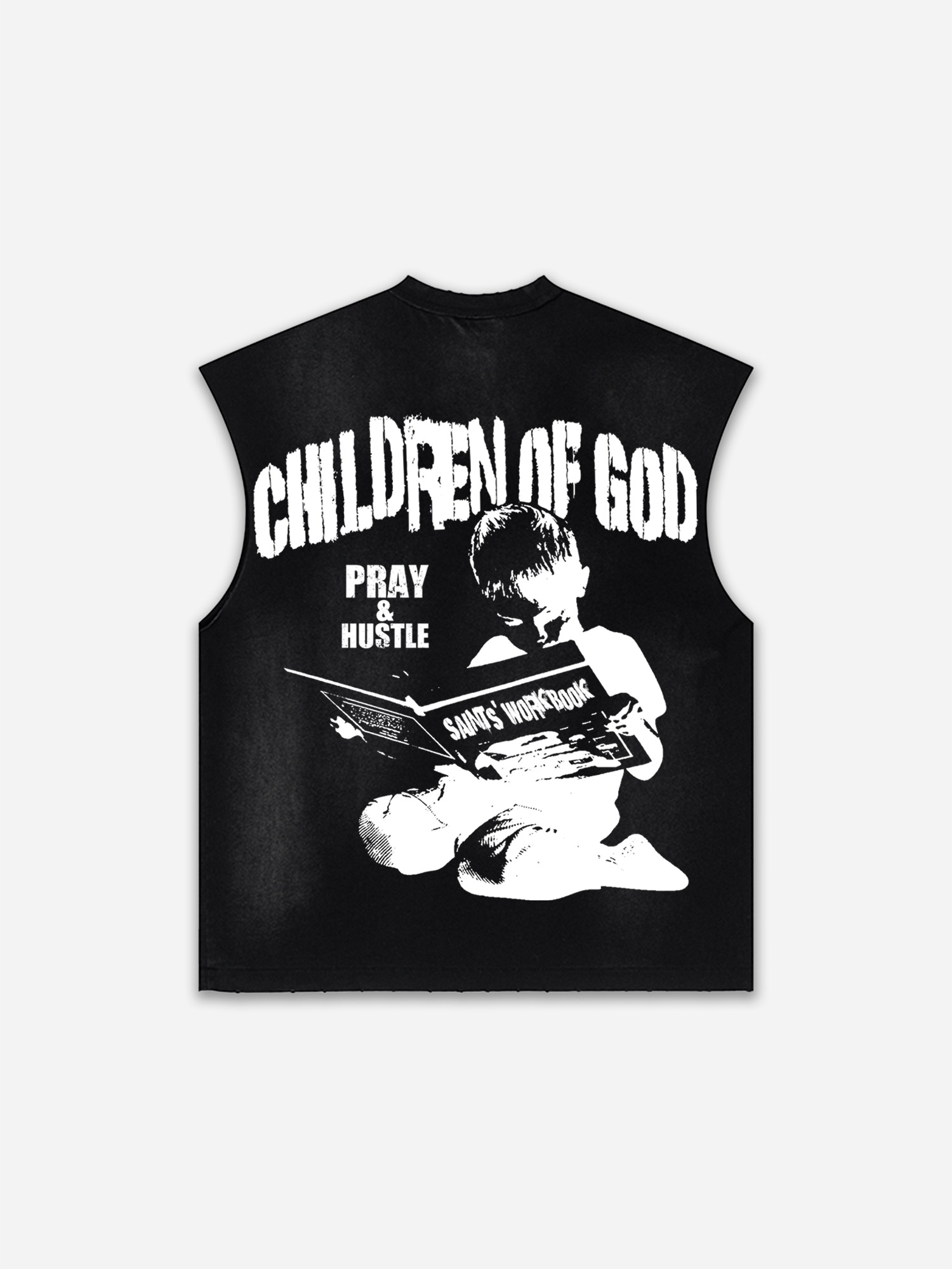 Saints' Workbook Son Of God Vintage Graphic Distressed Tank Top