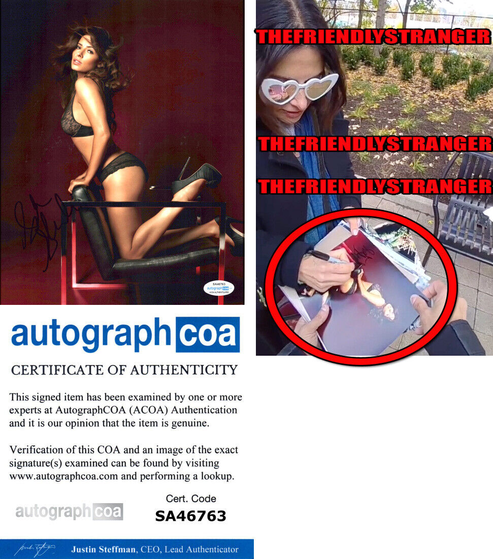 SARAH SHAHI signed Autographed 8X10 Photo Poster painting c EXACT PROOF - HOT Sex/Life ACOA COA